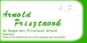 arnold prisztavok business card